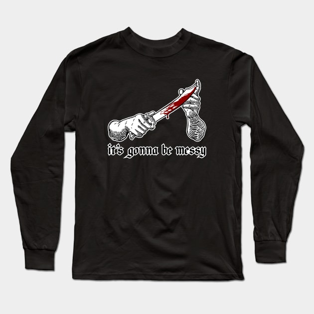 Dirty hands make clean money T-Shirt Long Sleeve T-Shirt by GRIM GENT